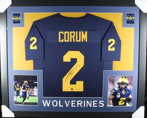 BLAKE CORUM Signed/Autographed Custom Jersey in 35x43 Frame  - Beckett/BAS