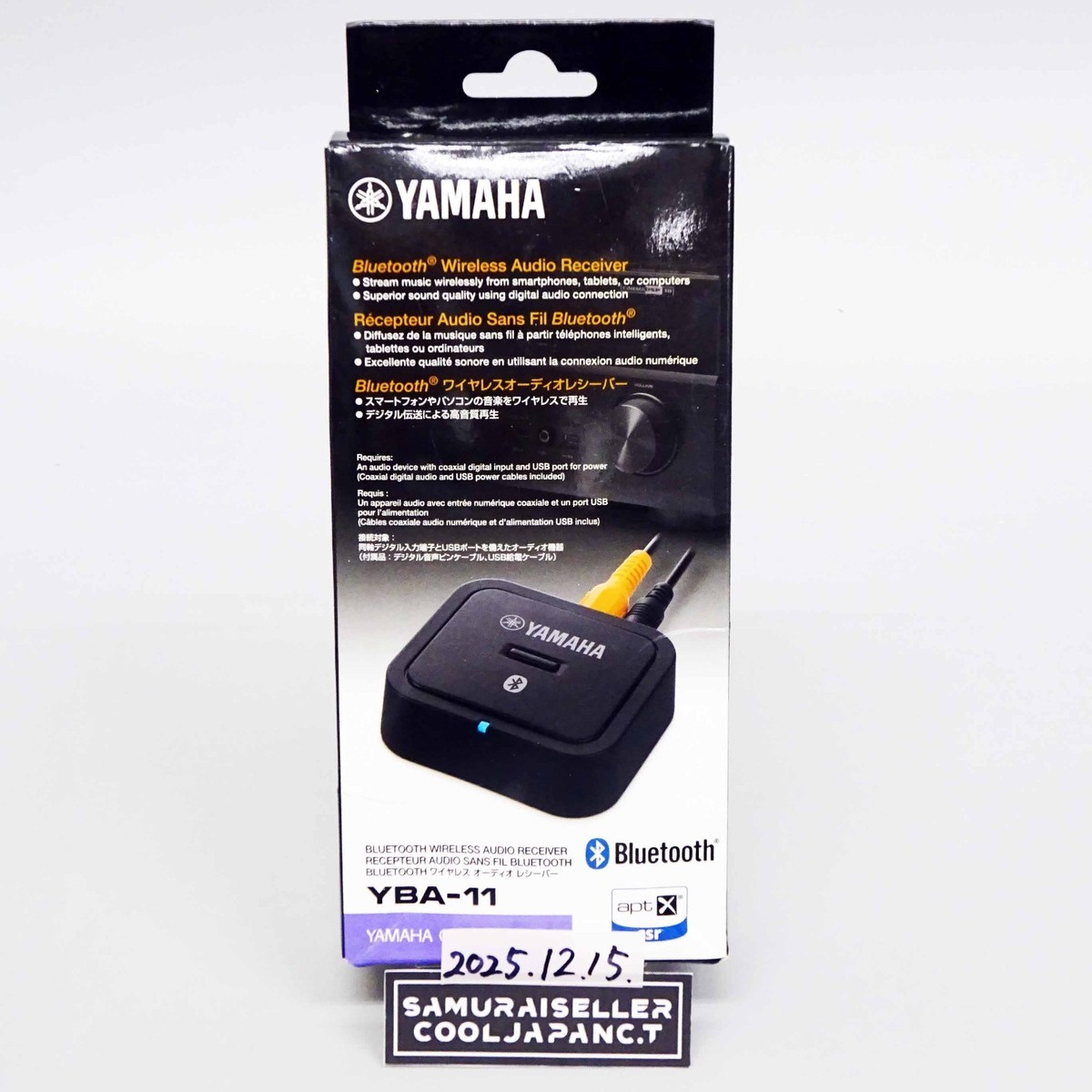 YAMAHA YBA-11 Bluetooth Audio Receiver Wireless Adapter Japan Used