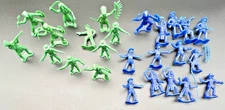 25 Piece Tim Mee Cowboy & Indian Molded LPDE Plastic Figures Native American