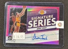 2020-21 Panini Donruss Optic Jerry West PINK Signature Series Autograph Auto /25