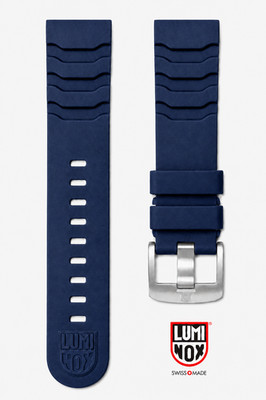 Luminox Men Navy SEAL Serie BLUE Rubber Watch Band Strap 3250 3253 3120 Silver B