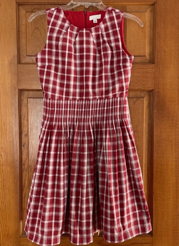 Crewcuts Sleeveless Lined Red Tartan Dress 12