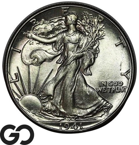 1941 Walking Liberty Half Dollar, Solid Gem BU++