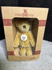 Steiff Club 1997 Miniature 1922 Rep. Blond 7 Mohair Bear Button Tags Box COA