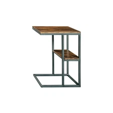 Forestmin Modern Accent Chairside End Table, Brown and Black