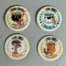 Vintage The Fizz Badges x 4 Different 1.5" Retro Advertising Decorative Item