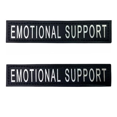 2-Pack Reflective Emotional Support Dog Patch with Hook Backing for ESA Vest