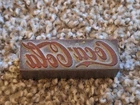 Vintage Coca-Cola Metal Letterpress Printing Block Stamp