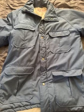 Vintage WearGuard Jacket Adult LARGE  Blue Waterproof Quilted Workwear 90s