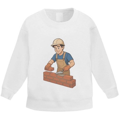'Bricklayer Working' Kid's Sweatshirt / Sweater / Jumper (KW057866)