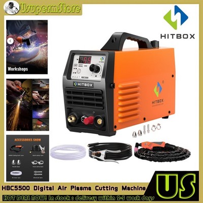HITBOX 55A Air Plasma Cutter IGBT Inverter Cutting Machine 110V/220V HBC5500 NEW