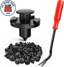 100PCS Nylon Bumper Rivet Clips for Nissan with Bonus Fastener Remover