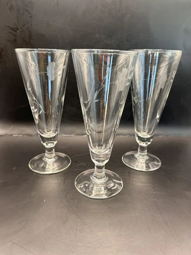 Vintage Princess House Heritage #442 Parfait/Pilsner Crystal Set of 3