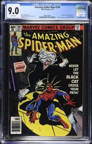 Amazing Spider-Man #194 CGC 9.0 Beautiful Looking Book 1st App of Black Cat 1979