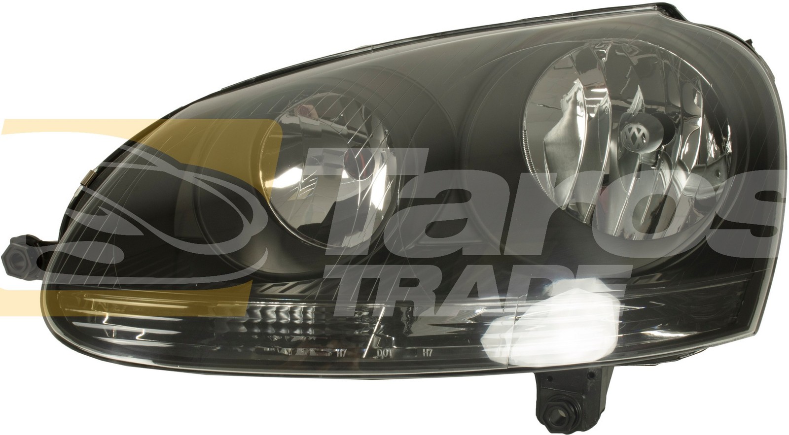 Phare avant gauche design chrome pour Jetta et Golf 5, bloc optique avec lentille haute transparence