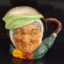 Royal Doulton Sairey Gamp Character Jug D5528 Small Dickens Toby Jug England