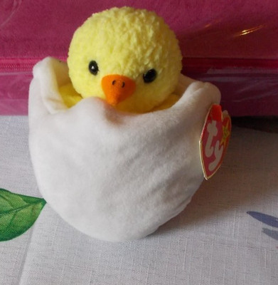 TY Beanie Baby Basket Beanies Eggbert the Hatching Chick 2001. MWMT. FAST SHIP!