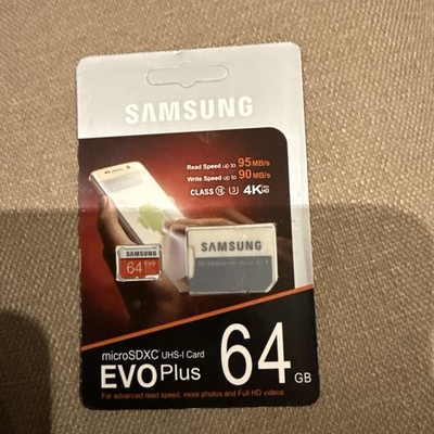 Samsung 64GB Evo Plus 95MB/s microSD SDXC UHS-I Class 10 Speicherkarte ADP