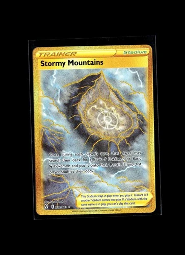 2021 Pokemon Stormy Mountains (Secret) 232/203 SWSH07: Evolving Skies Holo