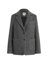 NEW, Favorite Daughter Cheshire Wool-Blend Blazer in Grey Twill Sz M SJ2213