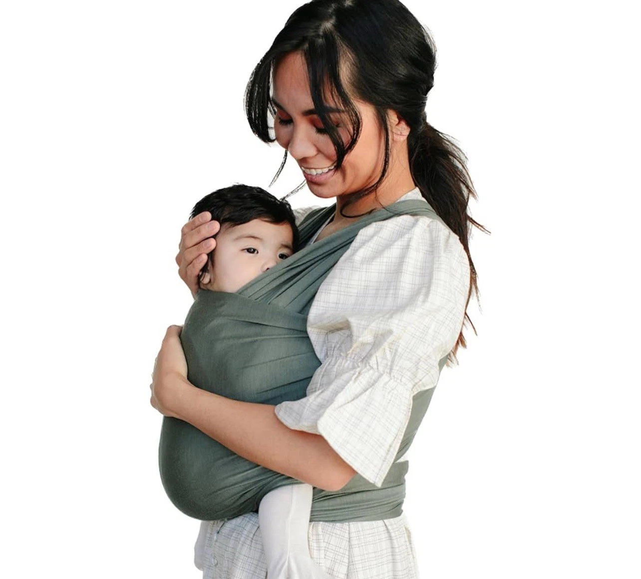 Solly Baby Wrap, Buttery-Soft Baby Carrier Newborn to Toddler 8-25 Lbs., Basil