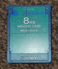 سوني Playstation2 رسمي أصلي 8MB بطاقة ذاكرة Island أزرق PS2