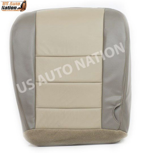 2002 - 2004 Ford Excursion Eddie Bauer Driver Bottom Vinyl Seat Cover 2 Tone Tan - Picture 3 of 5