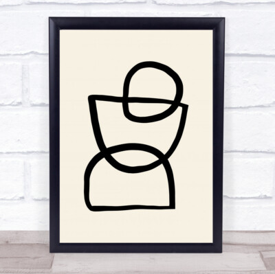 Form 04 Grafik Formen Illustration Abstrakte Linien Geometrie Wandkunstdruck