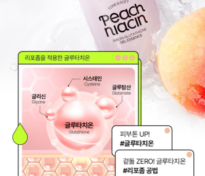 niacin glutathione EDIT.B Tone & Soft Peach Niacinamide Gel 200ml Vegan Lightening cream Pack Size:500ml Melanin synthesis (Raper–Mason pathway).