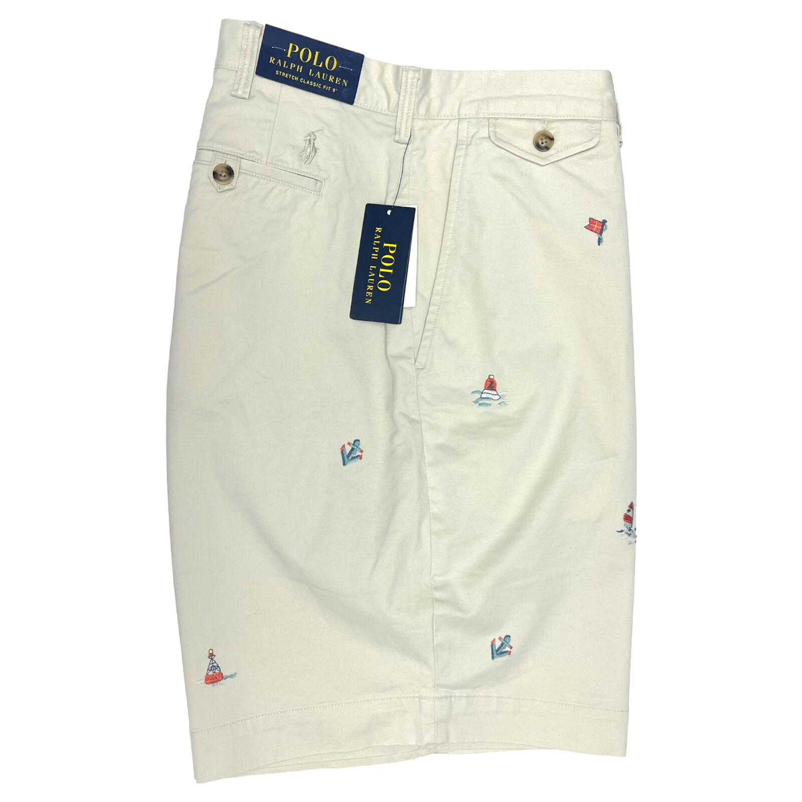 Polo Ralph Lauren Yacht Club Shorts Outdoor Stretch Classic Fit 9" Embroider $98 thumbnail 4