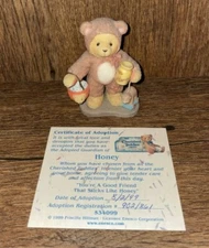 Cherished Teddies Honey You're A Good Friend That Sticks Certificate of Adoption