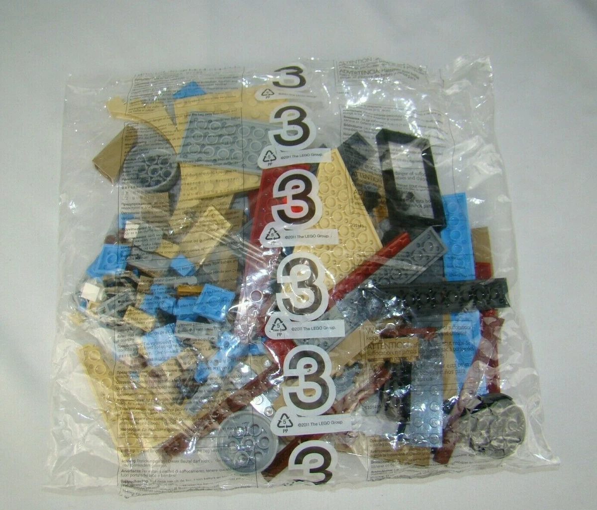 Lego 135149 3 Lego pieces sealed replacement bag 2011 the Lego