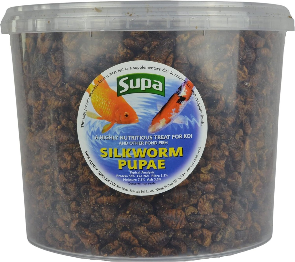 Supa Koi Silkworm Pupae, Litre Bucket A Highly Nutritious l (Pack of  1) - Main Image