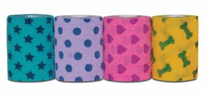 Andover COFLEX 4'' Bandaging Tape Flexible Wrap PET FLEX 18 Count Pet Pack