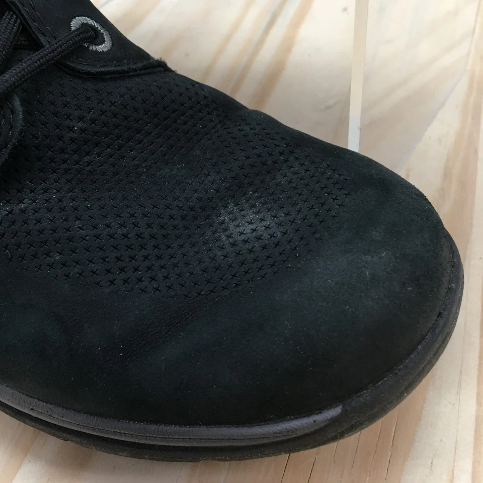 Aravon 鞋女式 7 Pyper 平头运动鞋黑色皮革系带舒适低 — 第 3/4 张图片