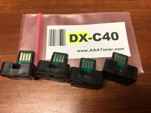 4 x Toner Chip (DX-C40) DX for Sharp DX-C310, DX-C311, DX-C400, DX-C401 - Picture 1 of 2