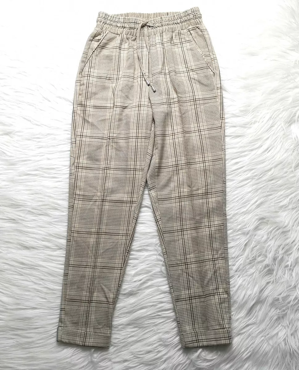 Plaid store beige pants