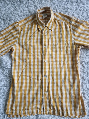 Dries Van Noten Check Button Up Shirt Yellow 100% Cotton Top Size 48 UK Size XL - Picture 10 of 18