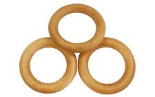 Gardinenringe aus Holz für 20 mm Gardinenstangen 10 Stück inklusive Faltenhaken