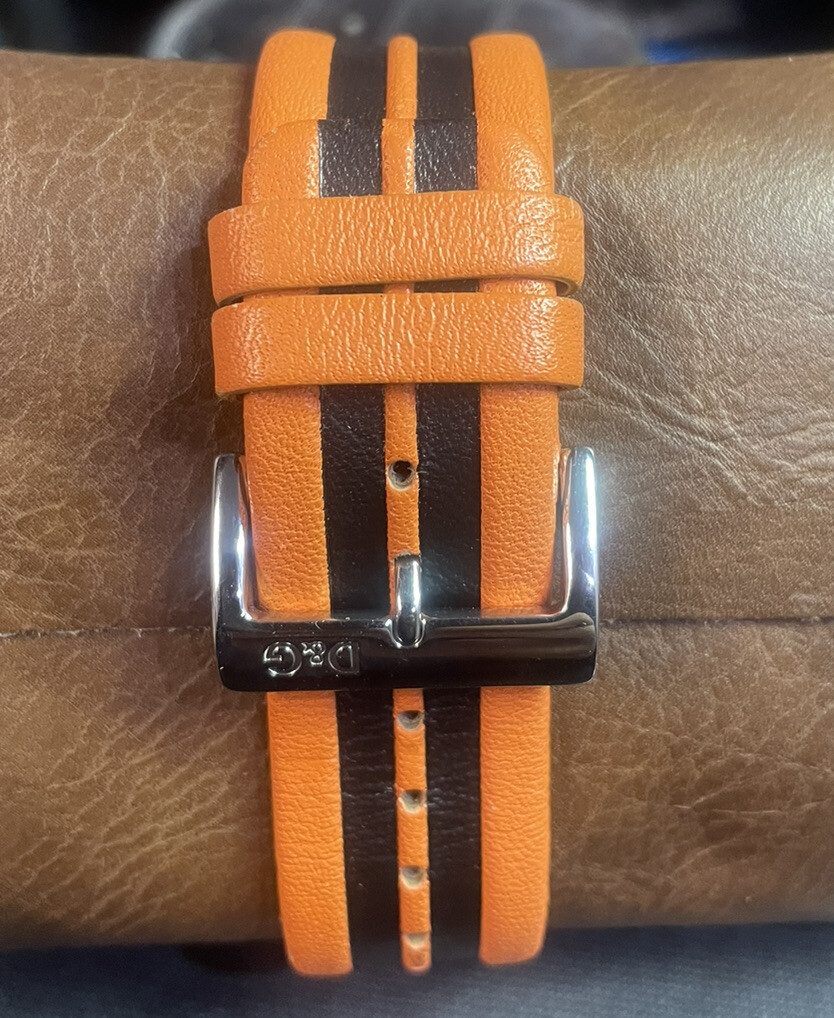 DOLCE & GABBANA CHRONOGRAPH MEN'S FASHION BIG 3 ATM ORANGE