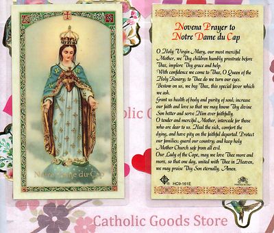 Novena Prayer to Notre Dame du Cap Laminated Holy Card