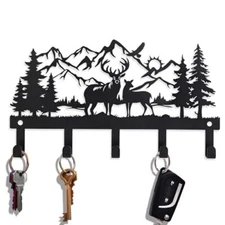 Deer Metal Key Holder for Wall, Key Hooks for Wall Organizer, Key Rack Small