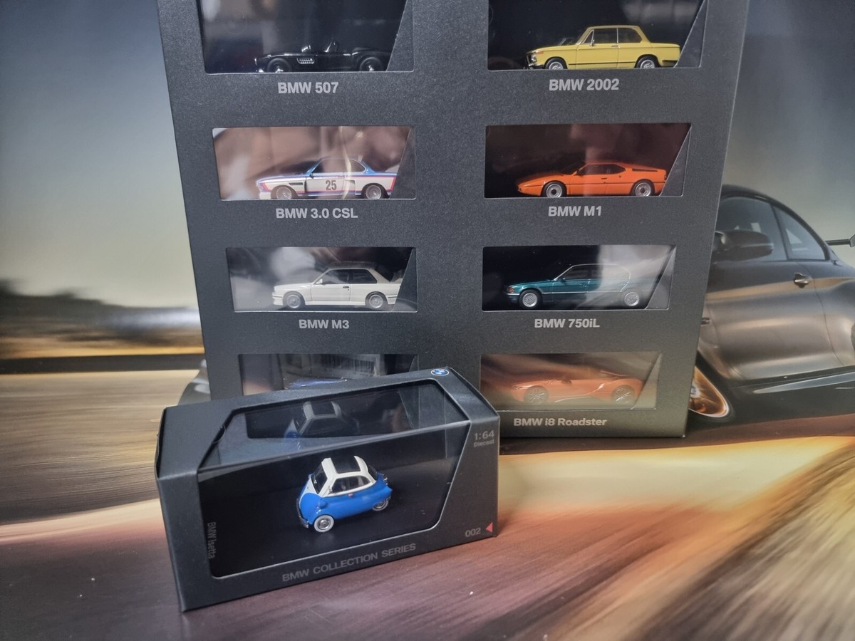 NEW BMW COLLECTION 10 DIECAST CARS 1:64 CSL M1 E30 M3 Z8 i8 750I