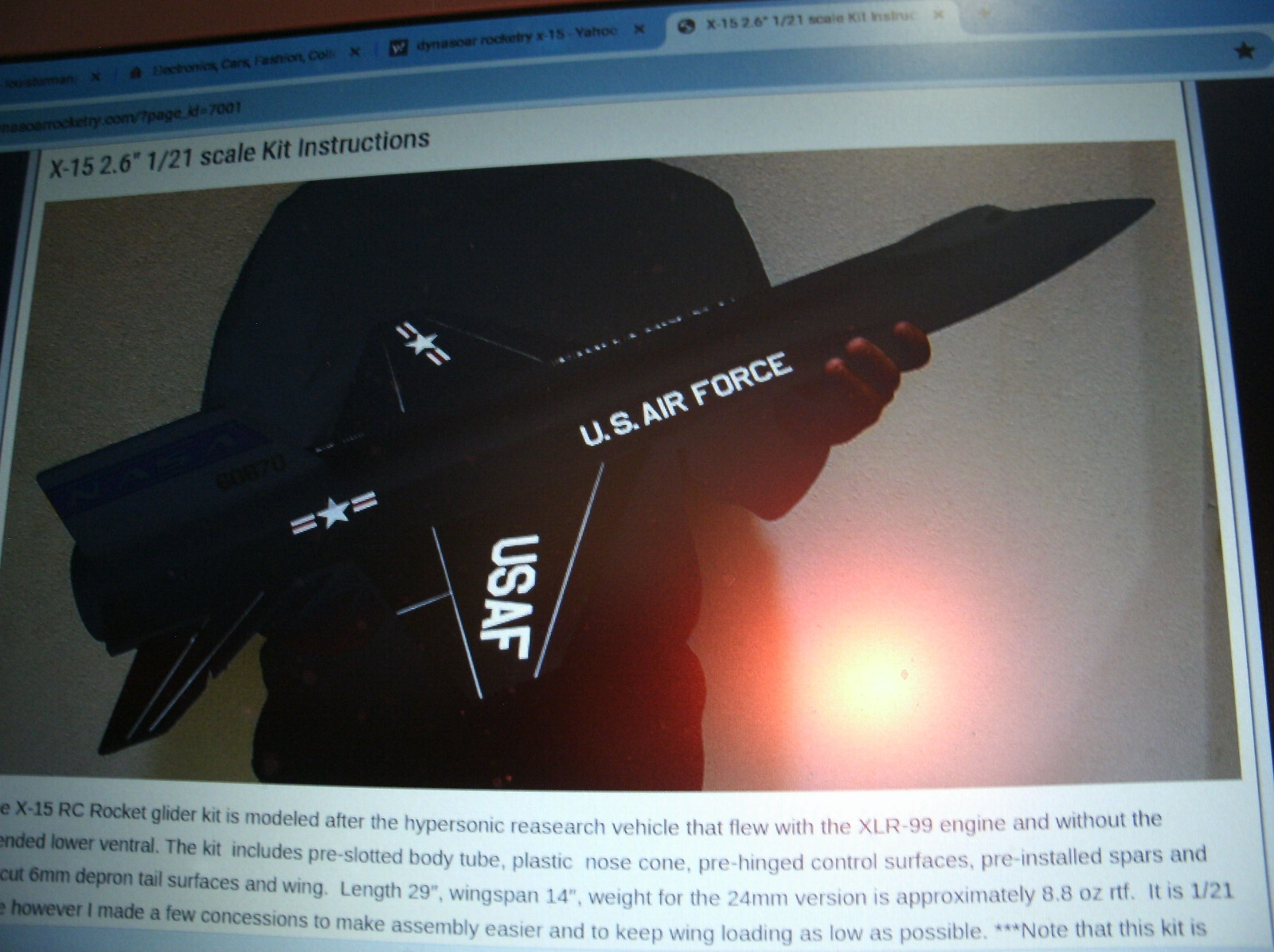 Dynasoar Rocketry X15 Model Rocket Kit eBay