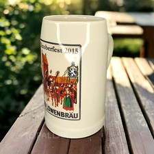 BIERKRUG STEINGUT L&Ouml;WENBR&Auml;U 0,5 L OKTOBERFEST 2015