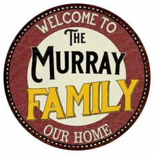 The Murray Family Round Metal Sign Kitchen Game Room Décor 100140038124