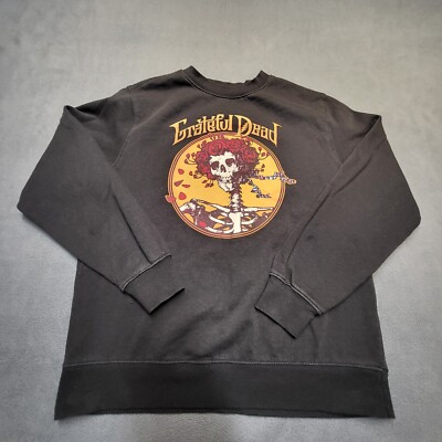Grateful Dead Sweatshirt Mens M Black Pullover Bertha Skelton Lady Graphic