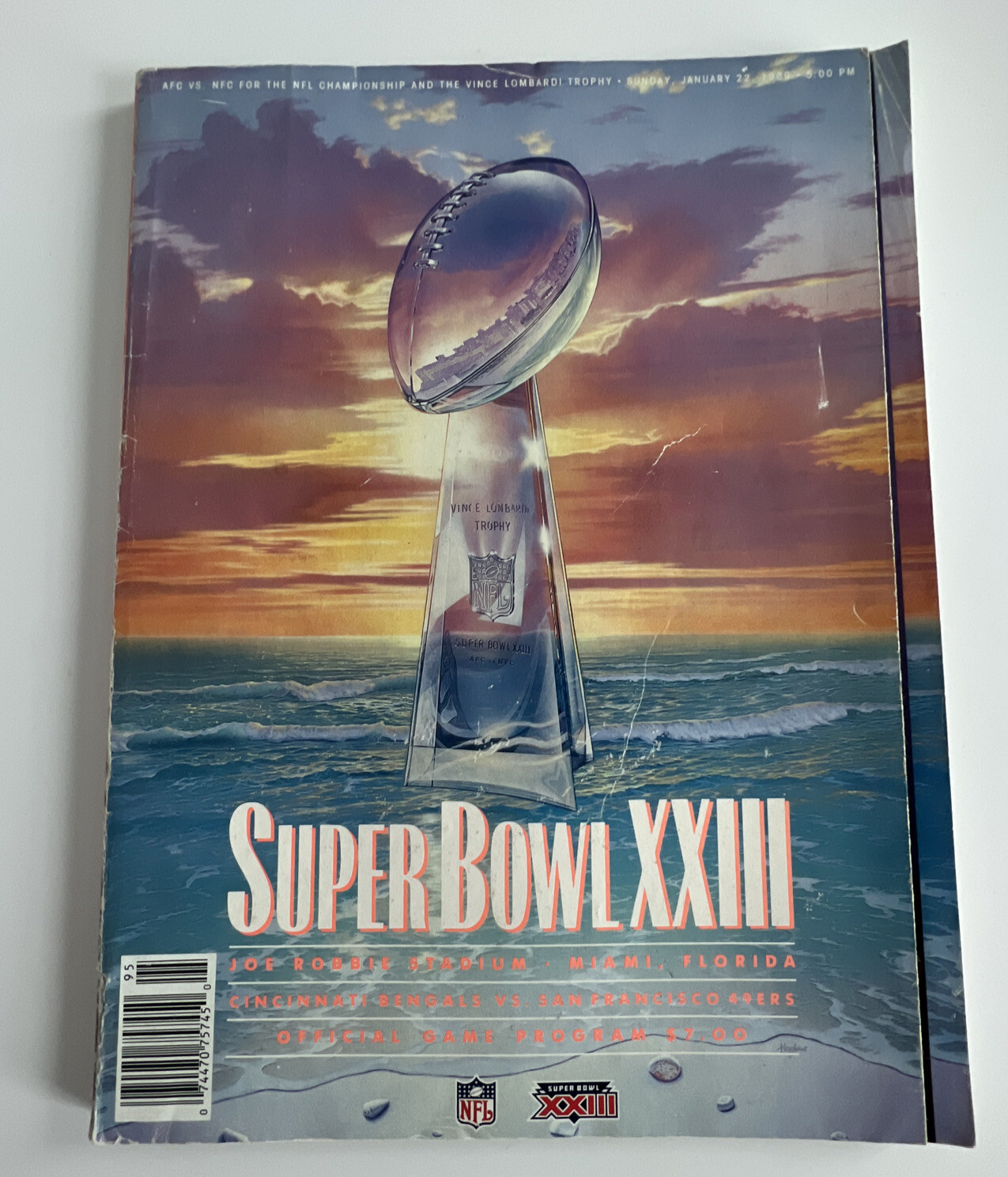 Official Game Program for Super Bowl XXIII - Bengals vs 49ers 1/22/89 ...