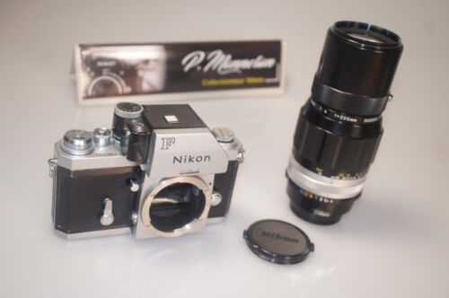  beau Nikon F (1969)+verre J+viseur FTn (cellule OK )+beau Nikkor 4/200mm non AI - Afbeelding 1 van 24