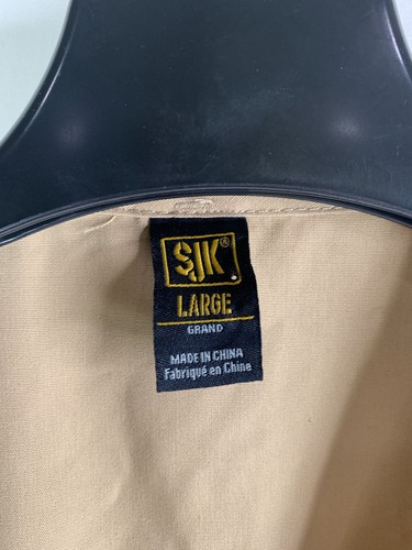 SJK Unlined Lightweight Full Zip Khaki Trout Fishing Vest Sz L - Picture 5 of 6